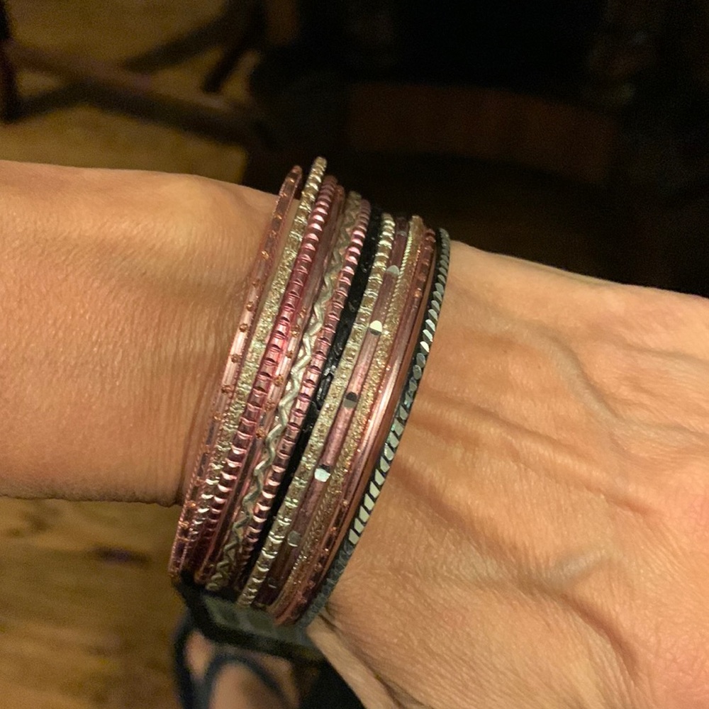 12 thin Bangles
